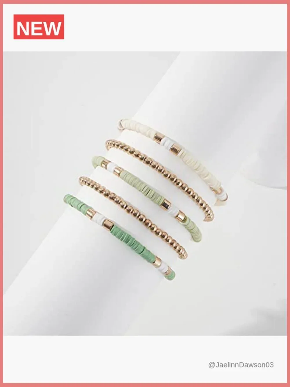 Heishi Clay Bead Stretch Bracelets Set Bohemian Stackable Surfer